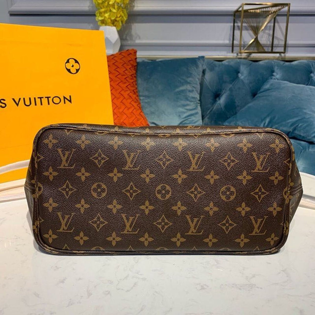 Louis Vuitton Neverfull MM Bag 32cm Monogram Canvas Fall/Winter Collection M41177, Rose Ballerine