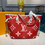 Louis Vuitton Neverfull MM 32cm Monogram Geant Canvas Spring/Summer Collection M44567, Rouge