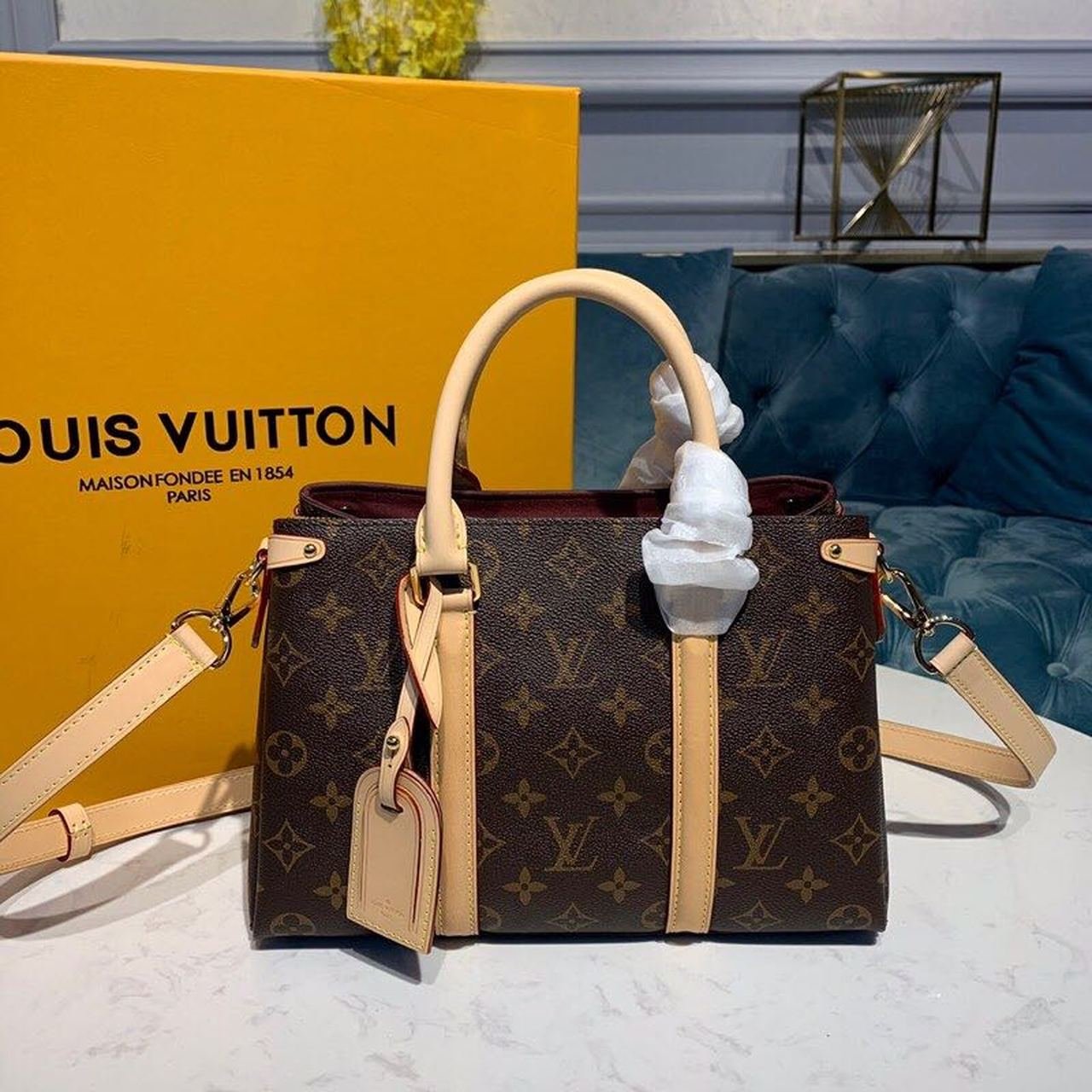 Christian Dior Blue Handle Bag 24cm