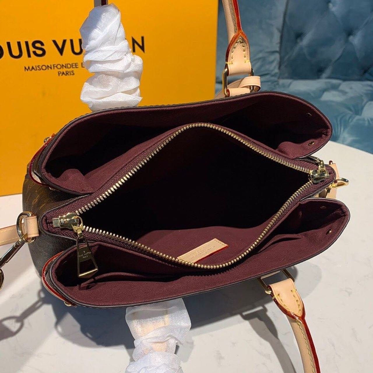Christian Dior Blue Handle Bag 24cm