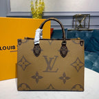 Louis Vuitton OnTheGo Bag 34cm Monogram Giant/Monogram Reverse Canvas Spring/Summer Collection M44577, Brown/Tan