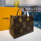 Louis Vuitton OnTheGo Bag 34cm Monogram Giant/Monogram Reverse Canvas Spring/Summer Collection M44577, Brown/Tan
