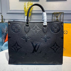 Louis Vuitton OnTheGo Bag 42cm Monogram Empreinte Canvas Spring/Summer Collection M44570 Black