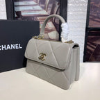 Chanel Trendy CC Maxi Top Handle Bag 25cm Lambskin Leather Fall/Winter Act 1 Collection Grey
