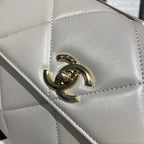 Chanel Trendy CC Maxi Top Handle Bag 25cm Lambskin Leather Fall/Winter Act 1 Collection Grey