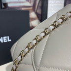 Chanel Trendy CC Maxi Top Handle Bag 25cm Lambskin Leather Fall/Winter Act 1 Collection Grey