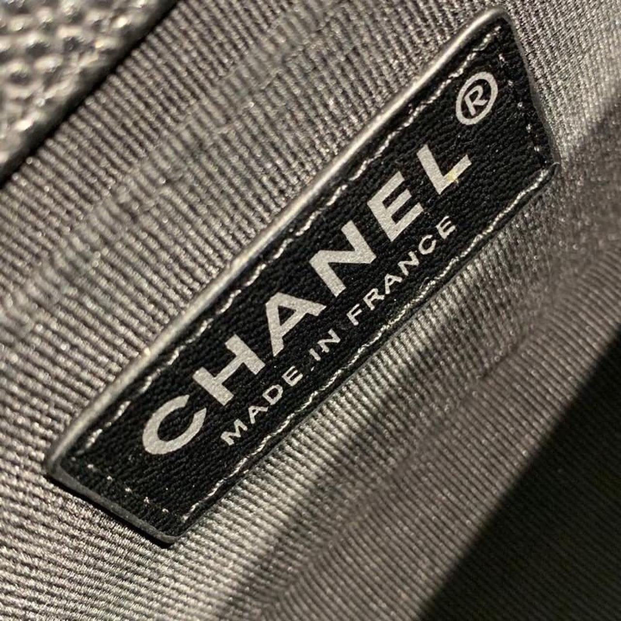 Chanel Quilted Boy Bag 20cm Caviar Leather Antique Silver Hardware Fall/Winter Act 1 Collection Black