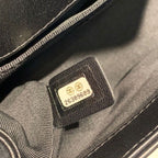 Chanel Quilted Boy Bag 20cm Lambskin Leather Antique Silver Hardware Fall/Winter Act 1 Collection Black