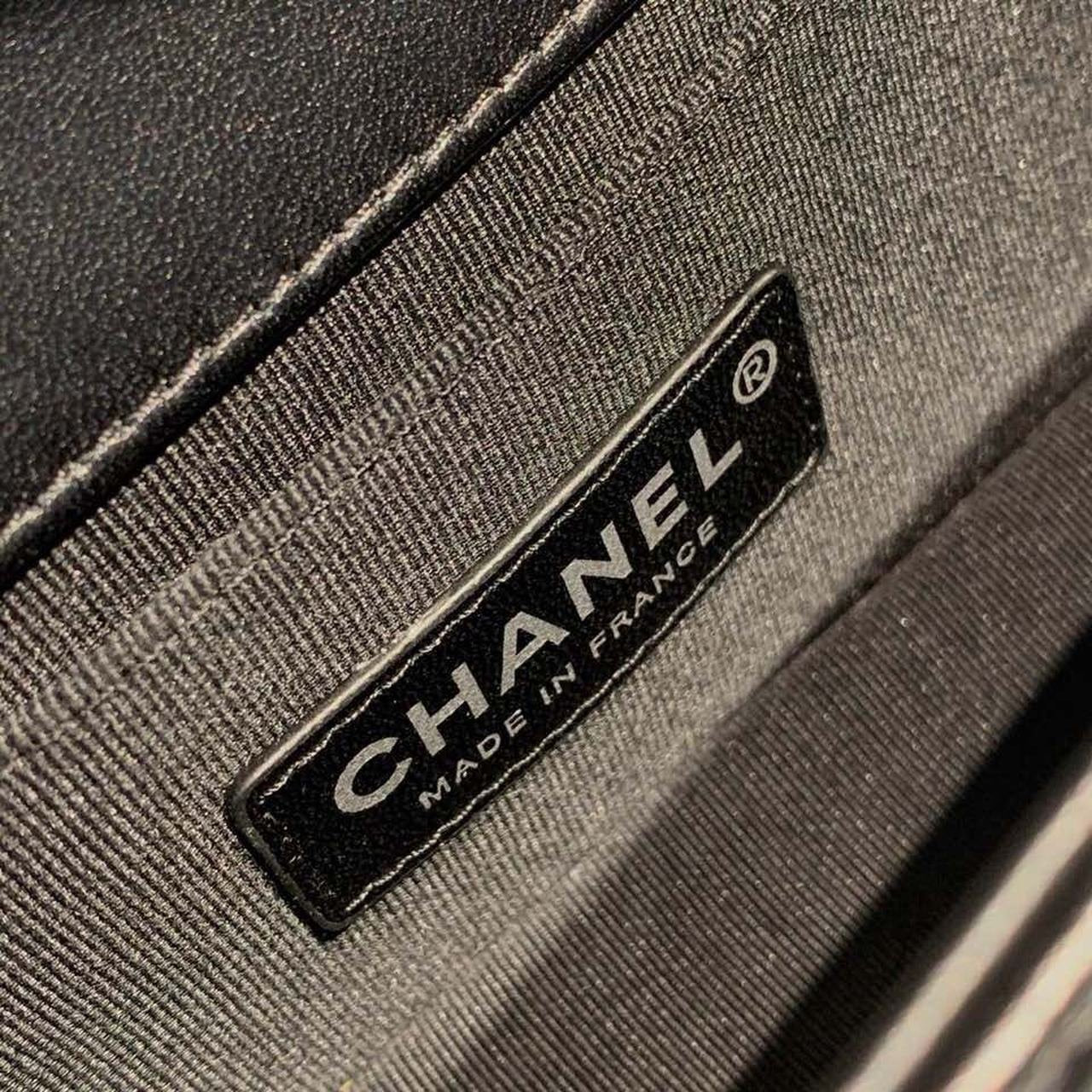 Chanel Quilted Boy Bag 20cm Lambskin Leather Antique Silver Hardware Fall/Winter Act 1 Collection Black