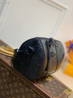Louis Vuitton Keepall City Bag 28cm Monogram Seal Cowhide Canvas Spring/Summer Collection M57961, Black