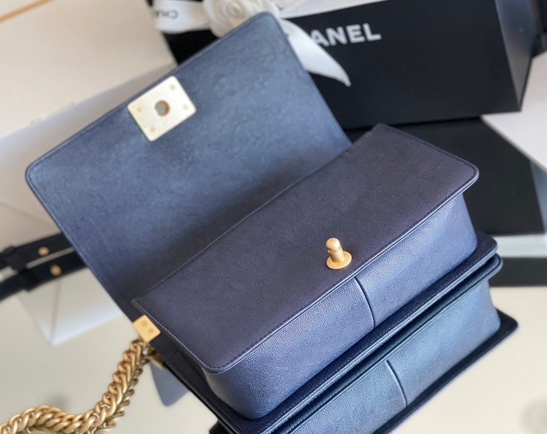 Chanel Medium Classic Flapbag 25cm Dark Blue