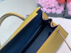 Hermes Kelly 28 Sellier Epsom Bag Grey/Yellow For Women, Women’s Handbags, Shoulder Bags 11in/28cm