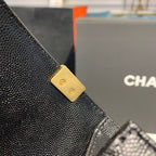 Chanel Quilted Boy Bag Caviar Leather Antique Gold Hardware Fall/Winter Act 1 Collection Black