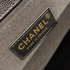Chanel Quilted Boy Bag Caviar Leather Antique Gold Hardware Fall/Winter Act 1 Collection Black