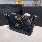 Chanel 19 Flap Bag 30cm Goatskin Leather Fall/Winter Act 1 Collection Black