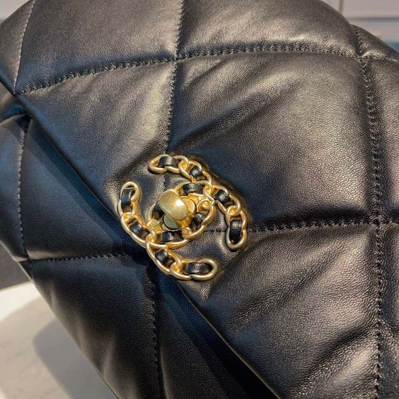 Chanel 19 Flap Bag 30cm Goatskin Leather Fall/Winter Act 1 Collection Black