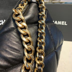 Chanel 19 Flap Bag 30cm Goatskin Leather Fall/Winter Act 1 Collection Black