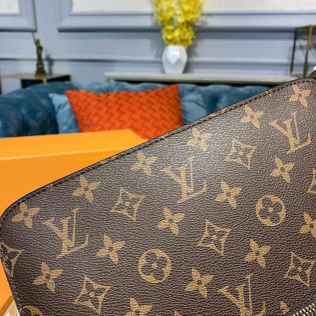 Louis Vuitton Pochette Métis Braided Handle Bag Monogram Canvas Fall/Winter Collection M43984, Carmel/Brown