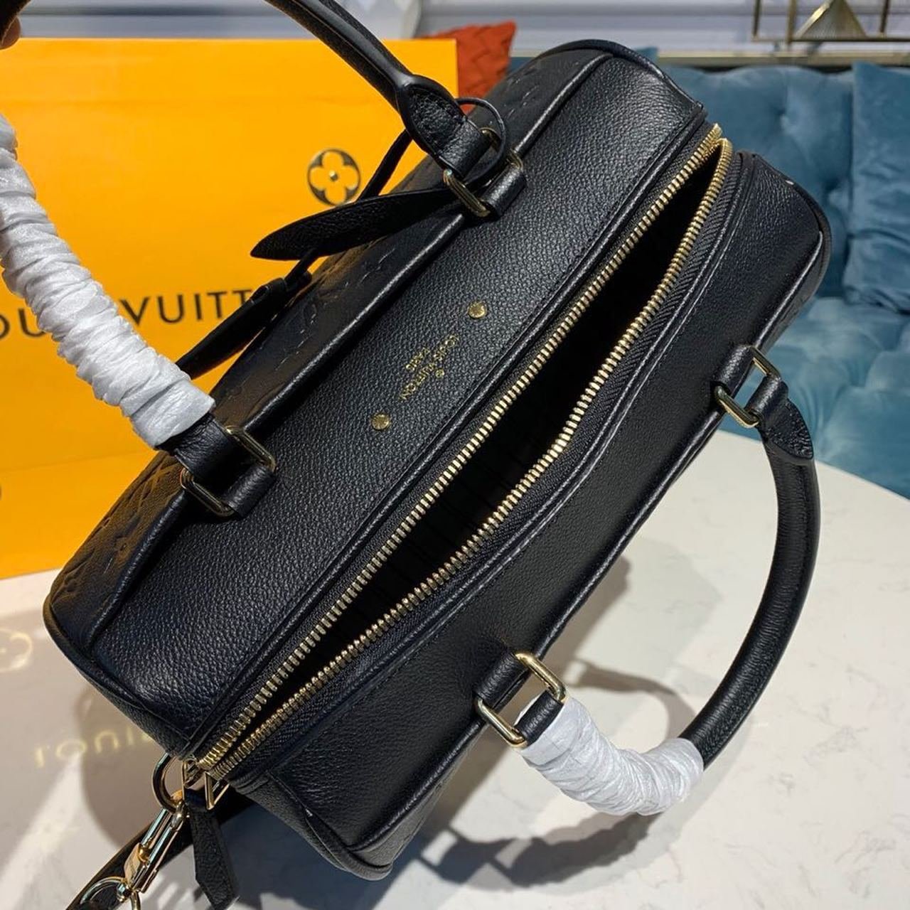 Louis Vuitton Speedy Bandouliere Bag 25cm Monogram Empreinte Leather Spring/Summer Collection M42401, Black