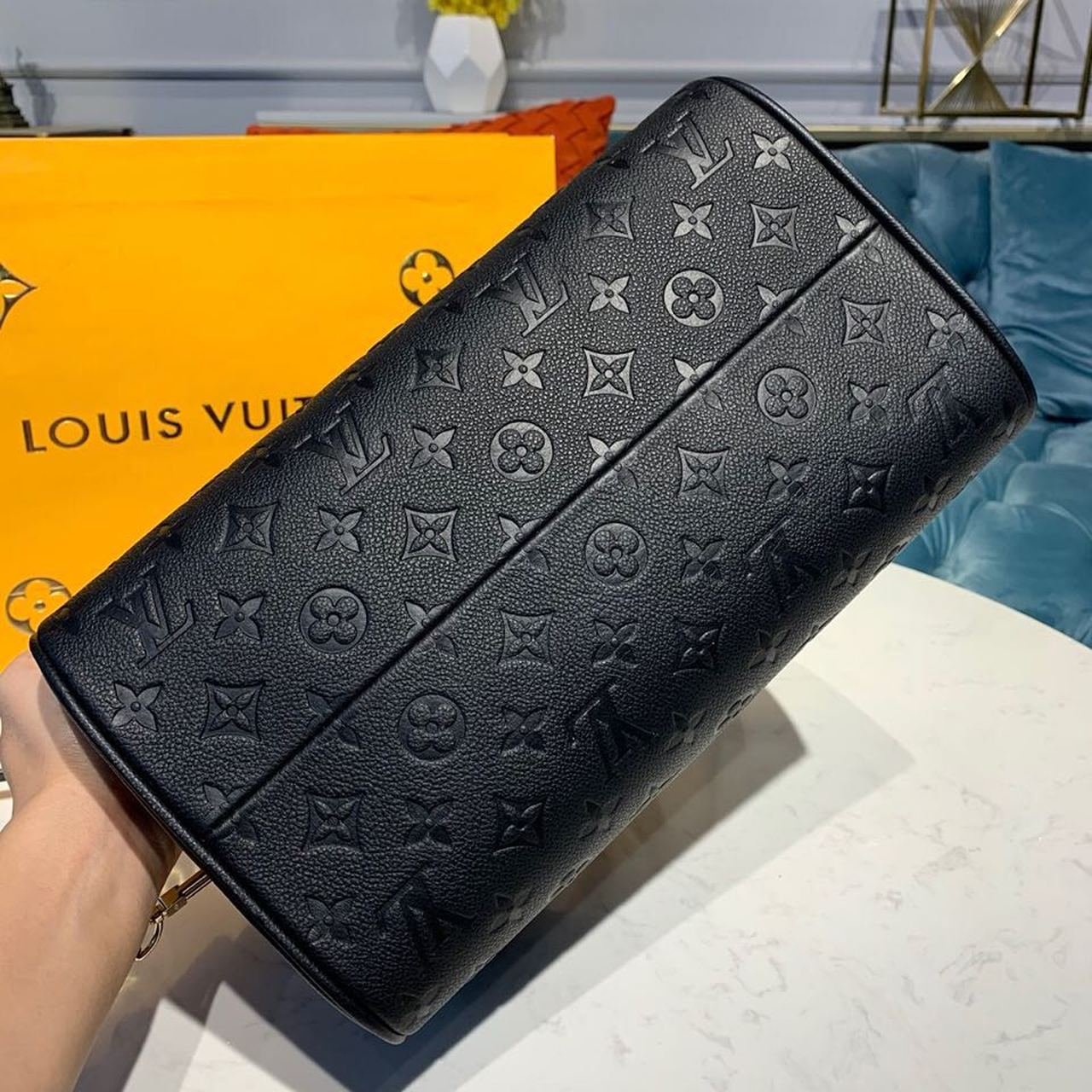 Louis Vuitton Speedy Bandouliere Bag 30cm Monogram Empreinte Leather Spring/Summer Collection M42406, Black