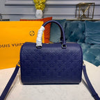 Louis Vuitton Speedy Bandouliere Bag 30cm Monogram Empreinte Leather Spring/Summer Collection M42406, Blue
