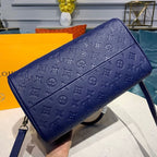 Louis Vuitton Speedy Bandouliere Bag 30cm Monogram Empreinte Leather Spring/Summer Collection M42406, Blue