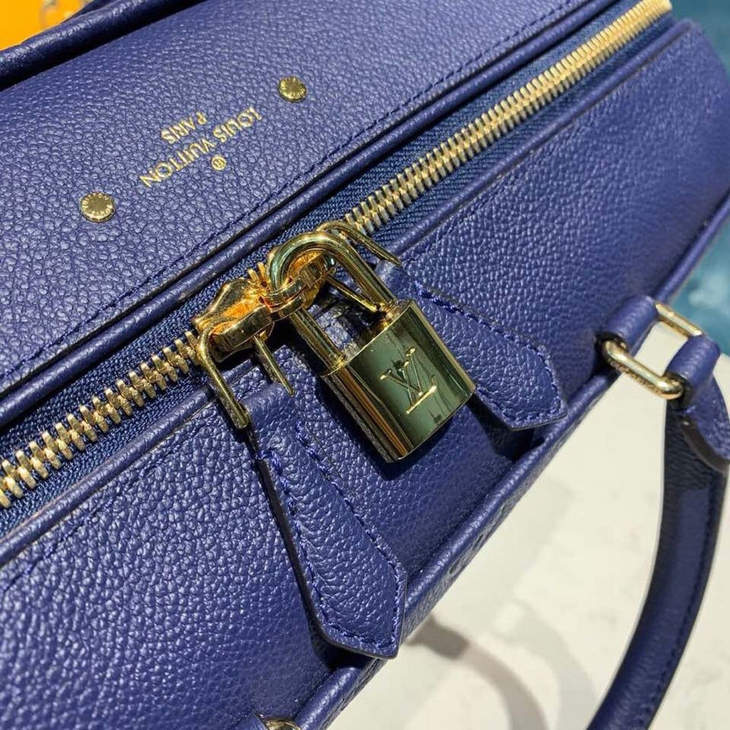 Louis Vuitton Speedy Bandouliere Bag 30cm Monogram Empreinte Leather Spring/Summer Collection M42406, Blue