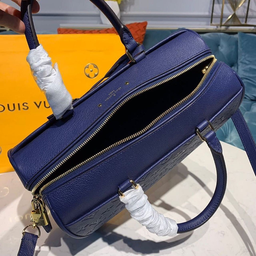 Louis Vuitton Speedy Bandouliere Bag 30cm Monogram Empreinte Leather Spring/Summer Collection M42406, Blue