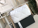 Chanel 19 Flap Bag 26cm Goatskin Leather Fall/Winter Act 1 Collection, White