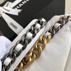 Chanel 19 Flap Bag 26cm Goatskin Leather Fall/Winter Act 1 Collection, White