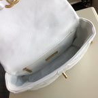 Chanel 19 Flap Bag 26cm Goatskin Leather Fall/Winter Act 1 Collection, White