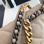 Chanel 19 Flap Bag 36cm Goatskin Leather Fall/Winter Act 1 Collection, Beige