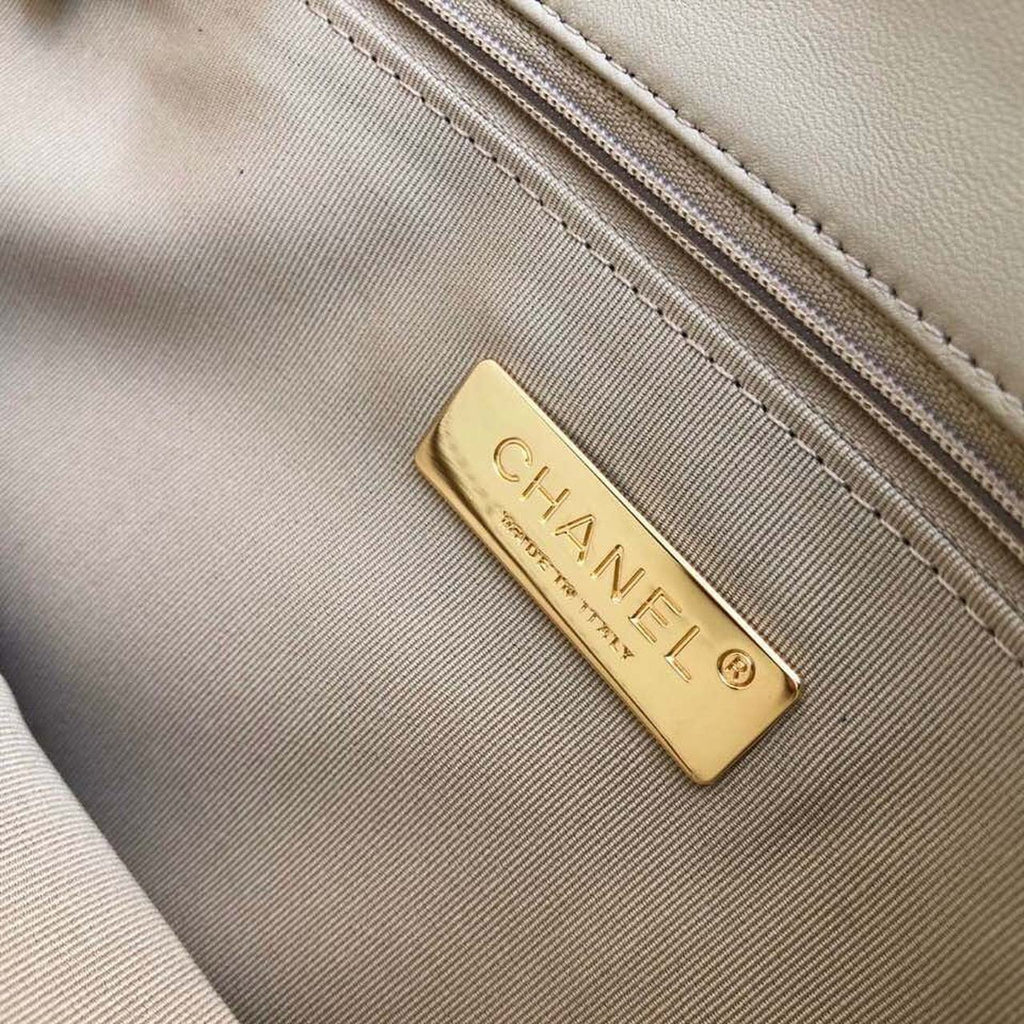 Chanel 19 Flap Bag 36cm Goatskin Leather Fall/Winter Act 1 Collection, Beige