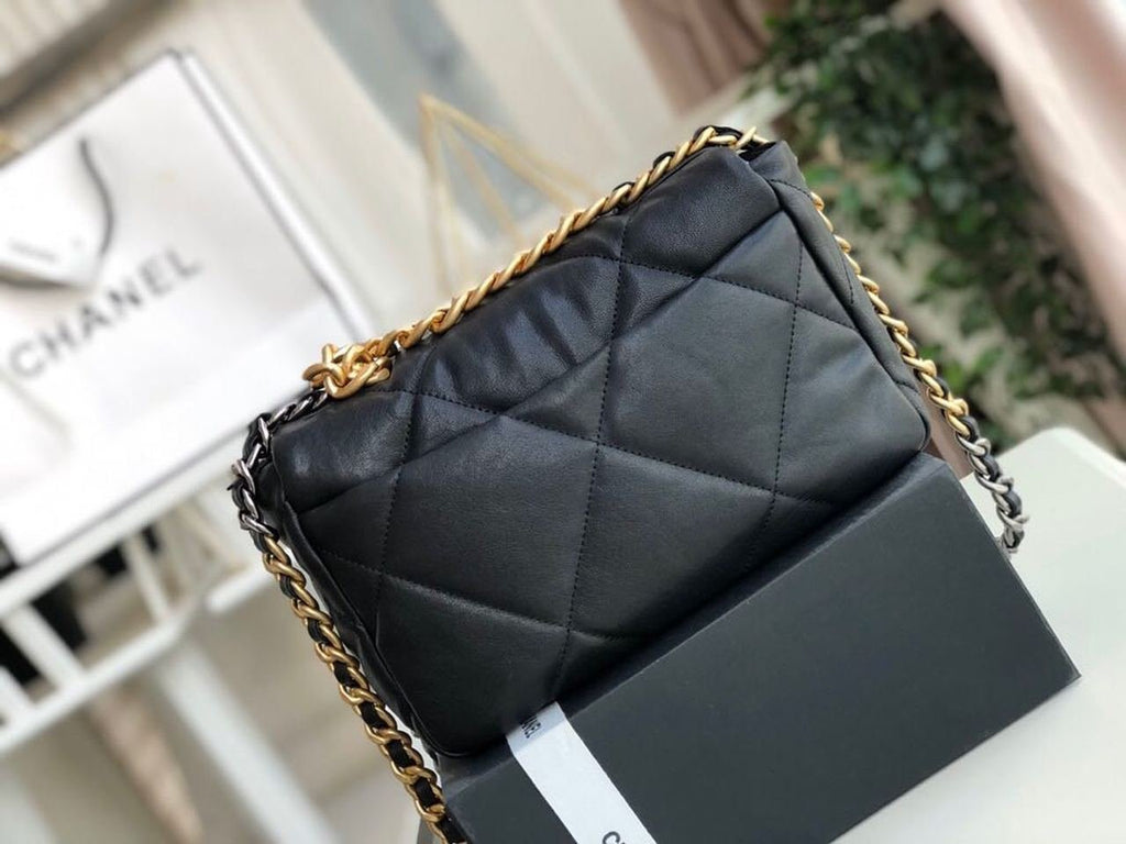 Chanel 19 Flap Bag 26cm Goatskin Leather Fall/Winter Act 1 Collection, Black