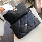 Chanel 19 Flap Bag 30cm Goatskin Leather Fall/Winter Act 1 Collection, Black