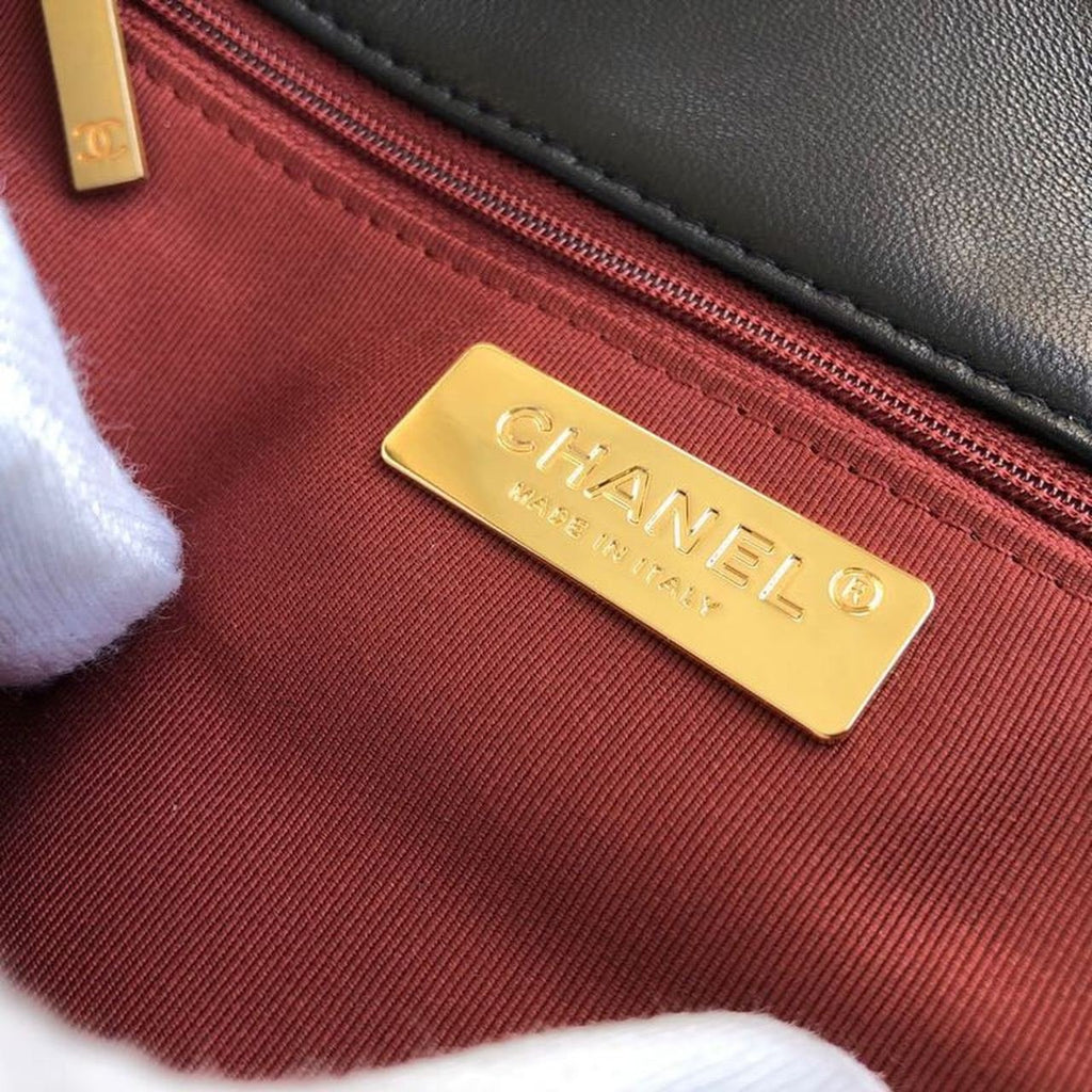 Chanel 19 Flap Bag 30cm Goatskin Leather Fall/Winter Act 1 Collection, Black