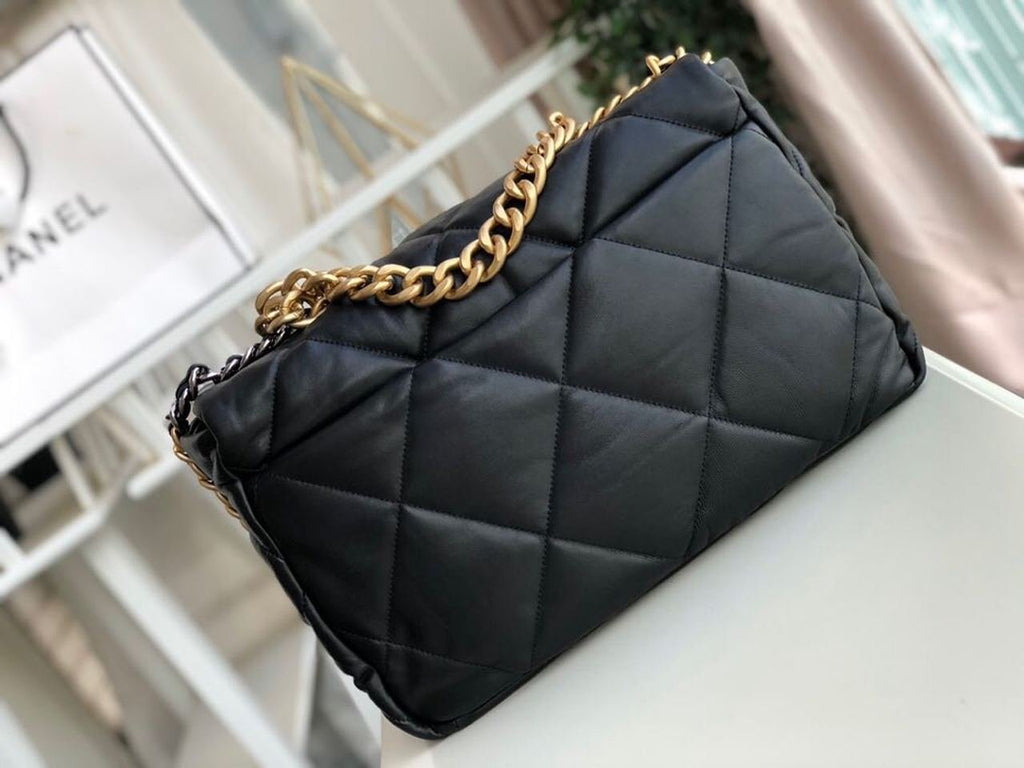 Chanel 19 Flap Bag 36cm Goatskin Leather Fall/Winter Act 1 Collection, Black