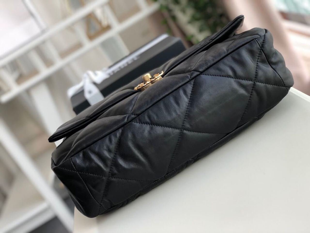 Chanel 19 Flap Bag 36cm Goatskin Leather Fall/Winter Act 1 Collection, Black