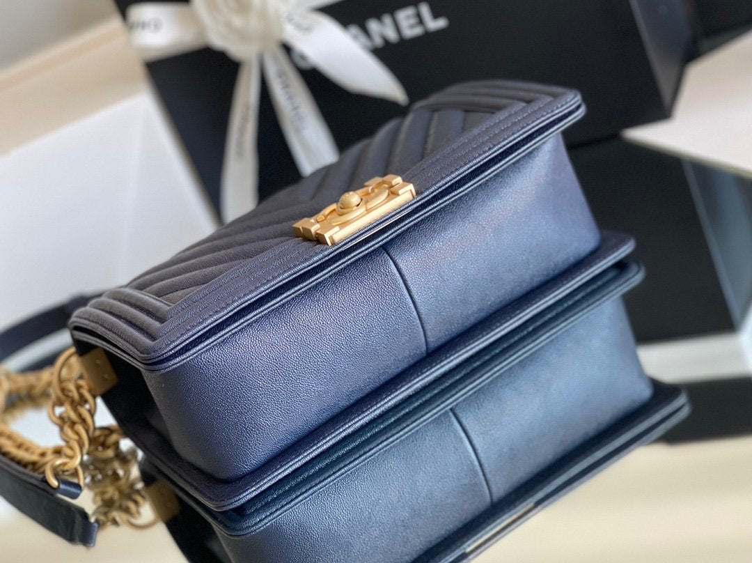 Chanel Medium Classic Flapbag 25cm Dark Blue