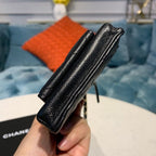 Chanel Mobile Phone Pouch Holder Shoulder Bag 12cm Caviar Leather Gold Hardware Fall/Winter Act 1 Collection, Black