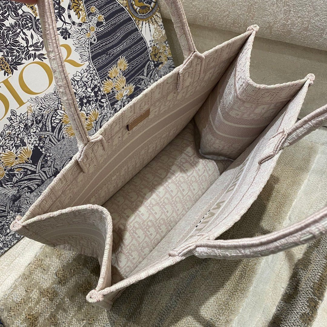Christina Dior Medium Book Tote Bag 36cm Light Pink