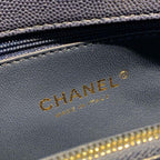 Chanel Coco Handle Quilted Lizard Handle Bag 30cm Caviar Leather Gold Hardware Spring/Summer Act 1 Collection, Blue