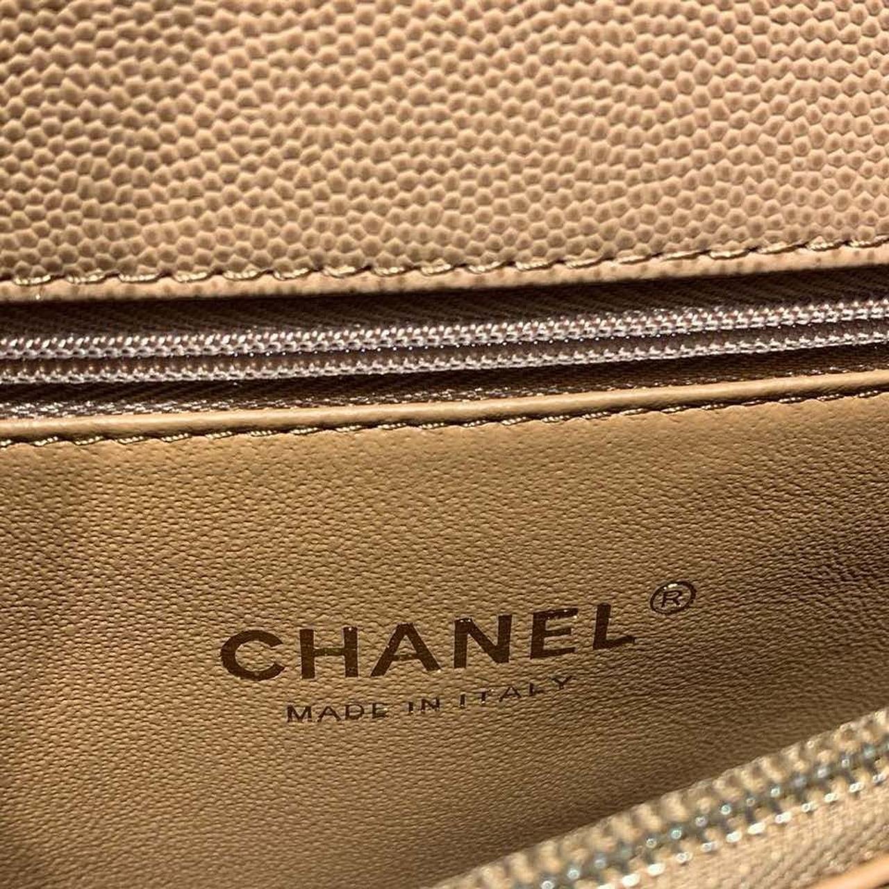 Chanel Coco Handle Quilted Lizard Handle Bag 28cm Caviar Leather Gold Hardware Spring/Summer Act 1 Collection Brown