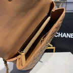 Chanel Coco Handle Quilted Lizard Handle Bag 28cm Caviar Leather Gold Hardware Spring/Summer Act 1 Collection Brown