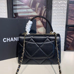 Chanel Trendy CC Quilted Bag 30cm Lambskin Leather Gold Hardware Spring/Summer Act 1 Collection , Black