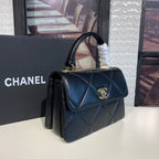 Chanel Trendy CC Quilted Bag 30cm Lambskin Leather Gold Hardware Spring/Summer Act 1 Collection , Black
