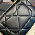 Chanel Trendy CC Quilted Bag 30cm Lambskin Leather Gold Hardware Spring/Summer Act 1 Collection , Black
