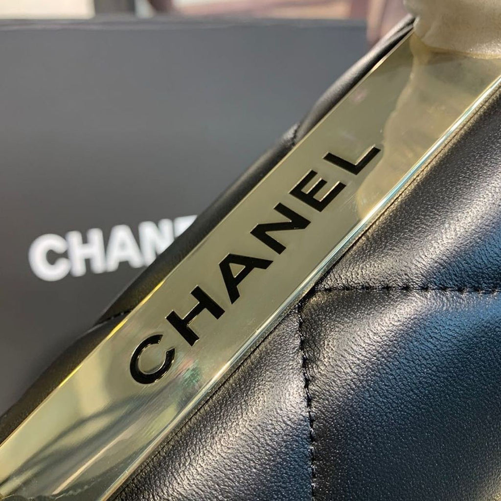 Chanel Trendy CC Quilted Bag 30cm Lambskin Leather Gold Hardware Spring/Summer Act 1 Collection , Black