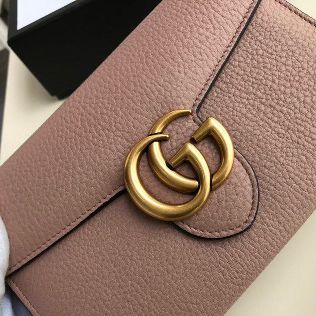 Gucci GG Marmont Mini Chain Bag Pink For Women 7.9in/20cm