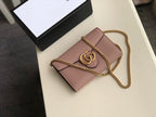 Gucci GG Marmont Mini Chain Bag Pink For Women 7.9in/20cm